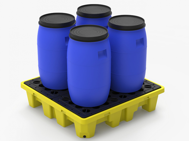 Kimyasal Döküntü Paleti (Spill Pallet) Nedir? Güvenli Depolama ve Sızıntı Önleme Rehberi